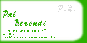 pal merendi business card